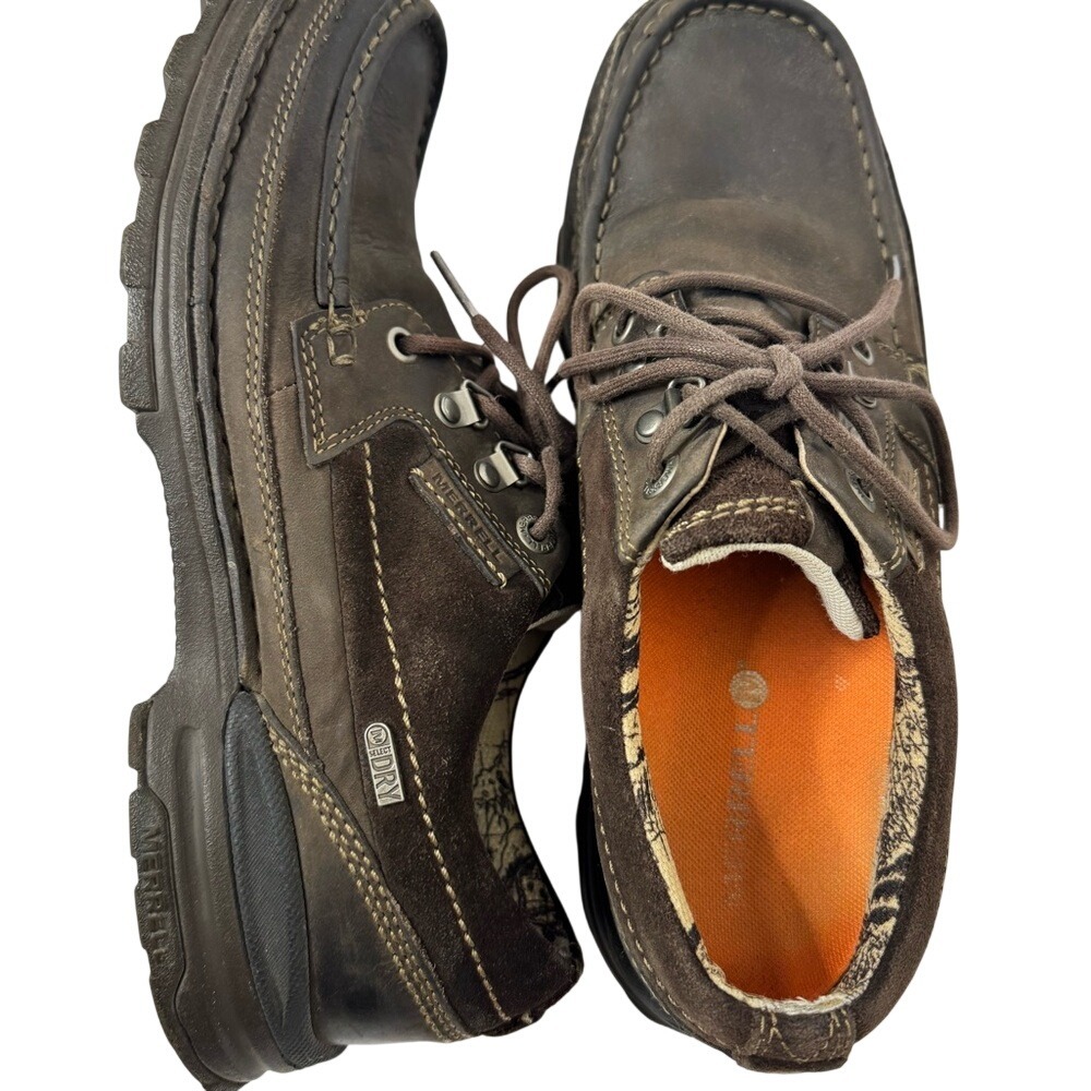 Merrell Mens Palvai Performance Oxford Brown Suede‎ Leather Sz 11 Outdoor Hiking